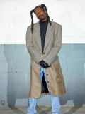 Een foto van de lookalike en imitator van Snoop Dogg